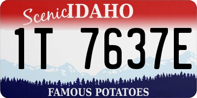ID license plate 1T7637E