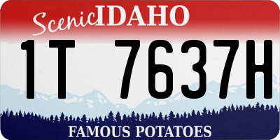 ID license plate 1T7637H