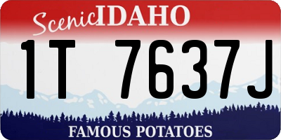 ID license plate 1T7637J
