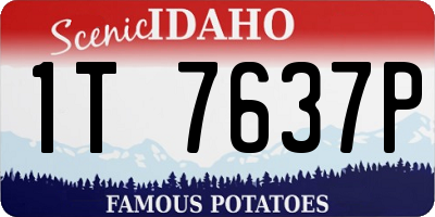 ID license plate 1T7637P