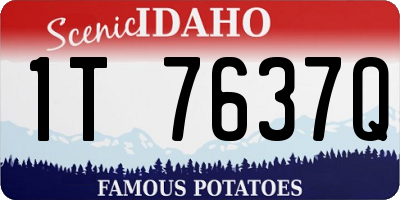 ID license plate 1T7637Q
