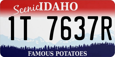 ID license plate 1T7637R