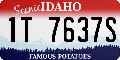 ID license plate 1T7637S