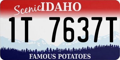 ID license plate 1T7637T