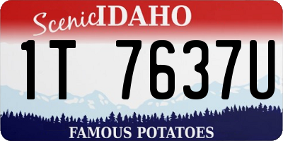 ID license plate 1T7637U