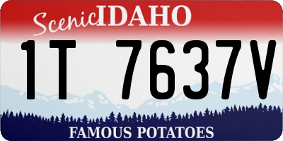 ID license plate 1T7637V