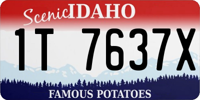 ID license plate 1T7637X