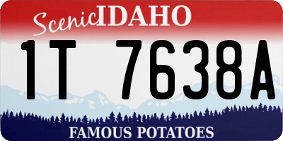 ID license plate 1T7638A