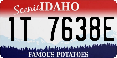 ID license plate 1T7638E