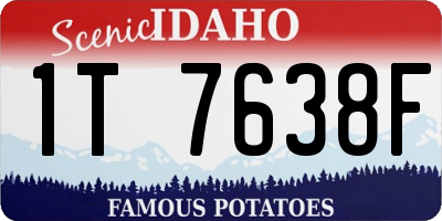 ID license plate 1T7638F