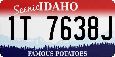 ID license plate 1T7638J