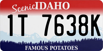 ID license plate 1T7638K