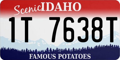 ID license plate 1T7638T