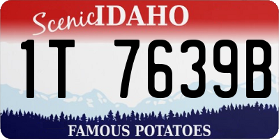 ID license plate 1T7639B