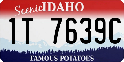 ID license plate 1T7639C