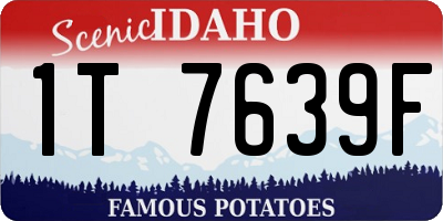 ID license plate 1T7639F