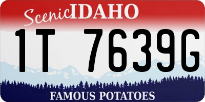 ID license plate 1T7639G