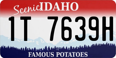 ID license plate 1T7639H