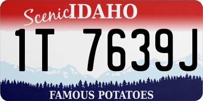 ID license plate 1T7639J