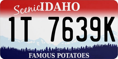 ID license plate 1T7639K