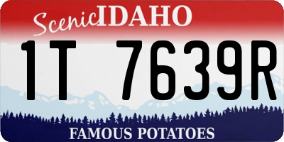 ID license plate 1T7639R