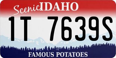 ID license plate 1T7639S