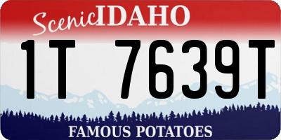 ID license plate 1T7639T