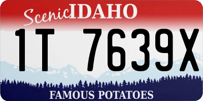 ID license plate 1T7639X