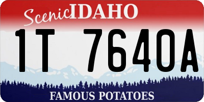 ID license plate 1T7640A