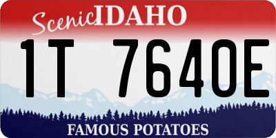 ID license plate 1T7640E