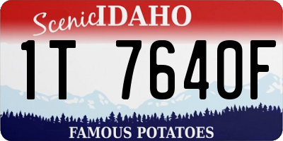 ID license plate 1T7640F