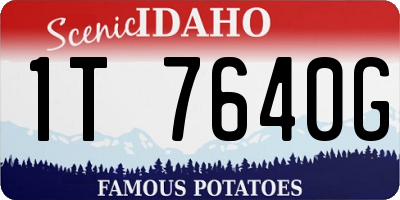 ID license plate 1T7640G
