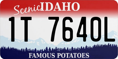 ID license plate 1T7640L