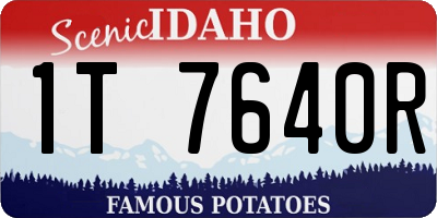 ID license plate 1T7640R