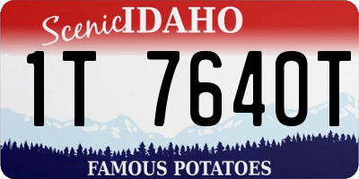 ID license plate 1T7640T