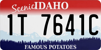 ID license plate 1T7641C