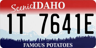 ID license plate 1T7641E