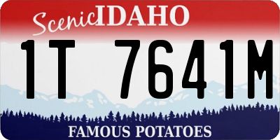 ID license plate 1T7641M