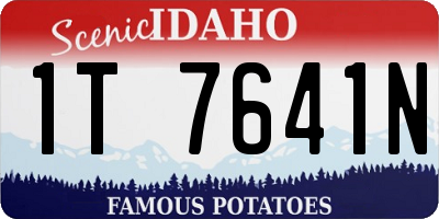 ID license plate 1T7641N