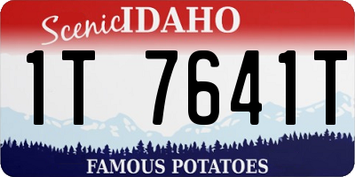 ID license plate 1T7641T