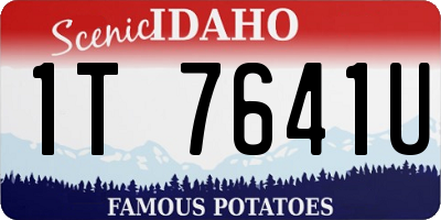 ID license plate 1T7641U