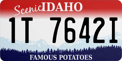 ID license plate 1T7642I