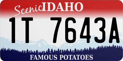 ID license plate 1T7643A