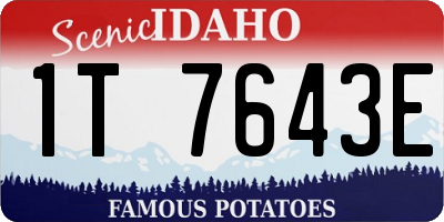 ID license plate 1T7643E