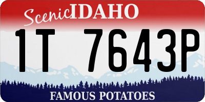 ID license plate 1T7643P