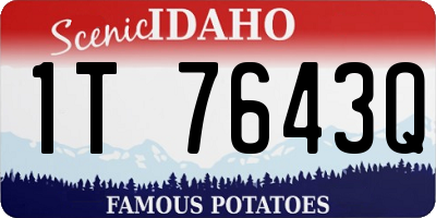 ID license plate 1T7643Q