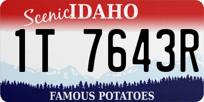 ID license plate 1T7643R