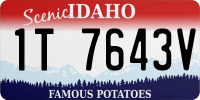 ID license plate 1T7643V