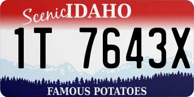 ID license plate 1T7643X