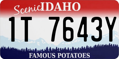 ID license plate 1T7643Y